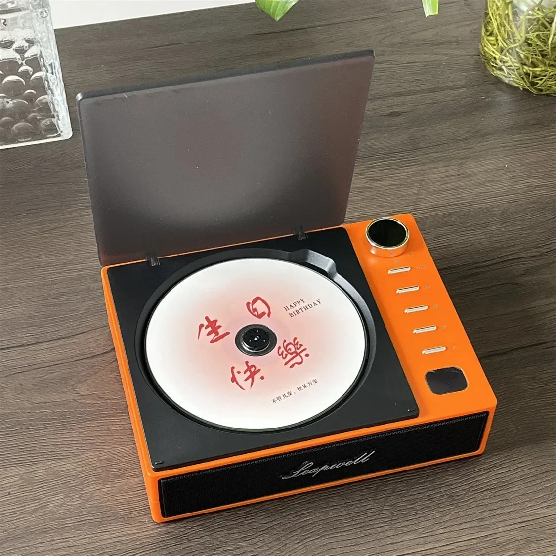 Screen Portable CD Player Walkman Vintage CD Disc Bluetooth Speaker Album All-in-One Player Gift