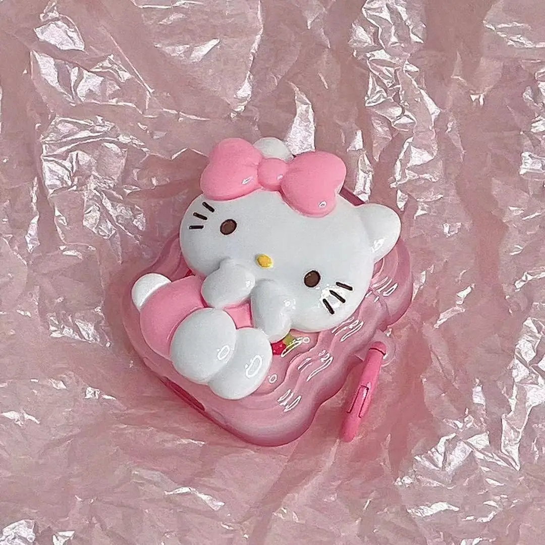 3d Cartoon Hello Kitty Sanrio Airpods Case Apple Airpods 2 Airpods Pro Case Iphone Oortelefoon Accessoires Air Pod Cover Y 2K Geschenken