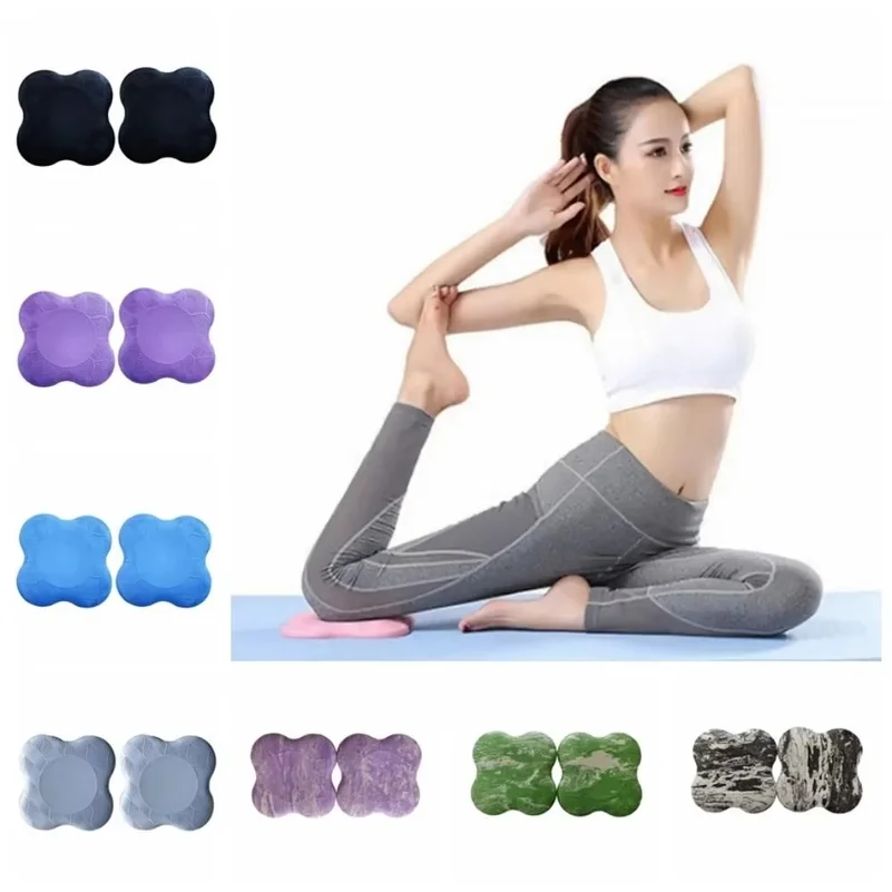 2pcs Thickened Yoga Knee Mat Portable Soft Elbow Cushion Lightweight Anti Slip Shock Absorption Support Mat Kneeling Protective