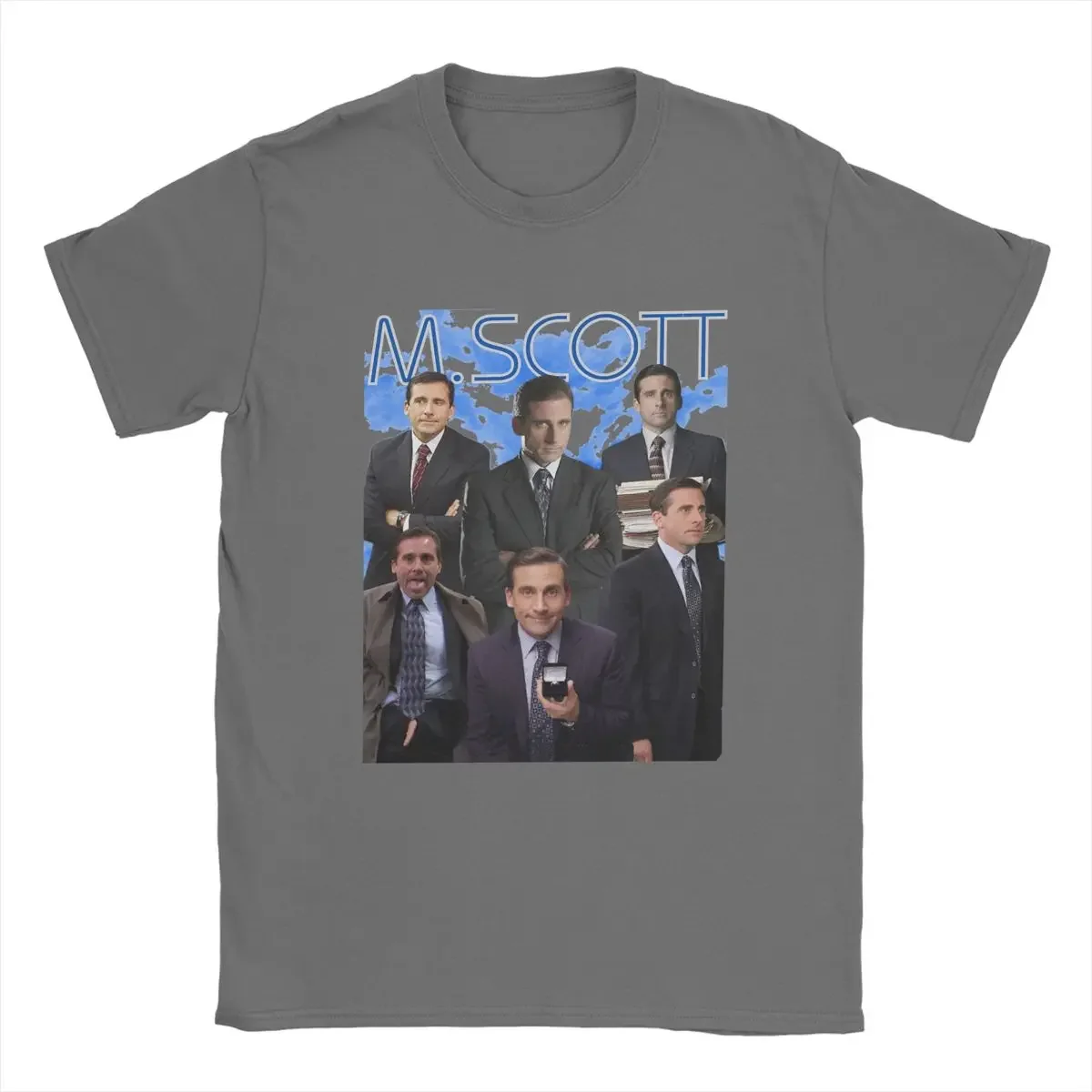 Men's Michael Scott The Office T Shirts TV Dwight Schrute Cotton Merchandise Funny Short Sleeve Crew Neck Tees Present T-Shirt