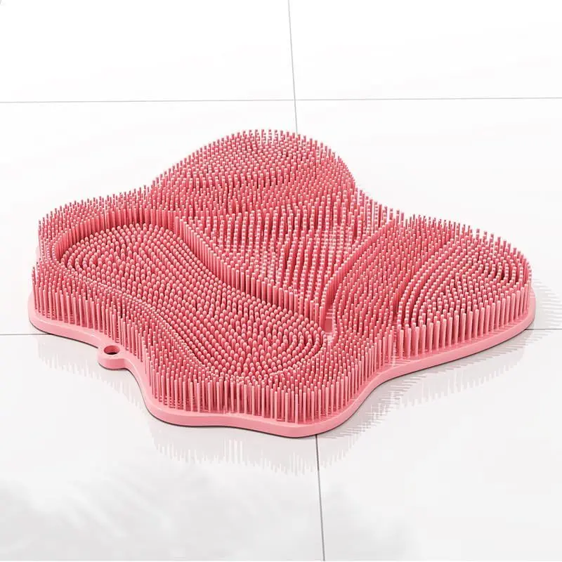 

Butterfly Shape Foot Scrubber Massager Mat, Non-Slip Shower Brush with Suction Cups