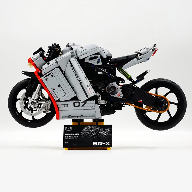 GULY 60507 MOC Technical 1:5 Motorcycle ZERO SR-X Model Building Blocks Bricks DIY Puzzle Assembly Toy Christmas Gift For Kids