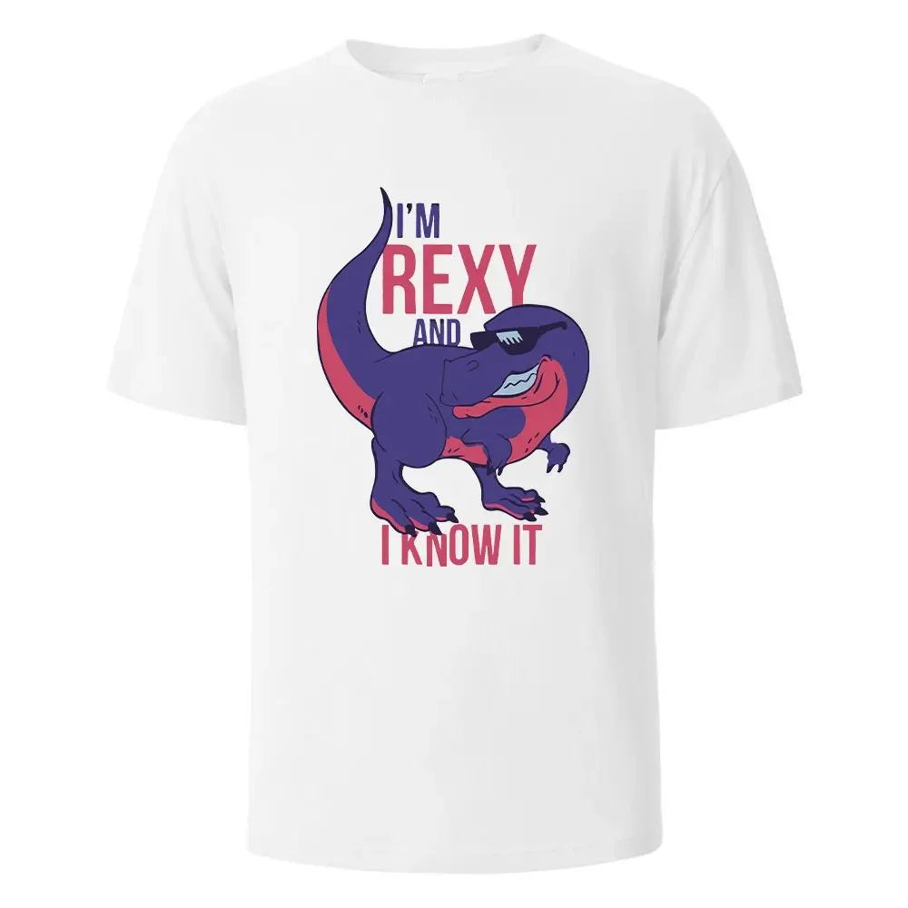 

I'm Rexy And I Kown It Print t shirts 100% Cotton Summer Tees For Men Women Oversize Casual Tops t shirtsZQ