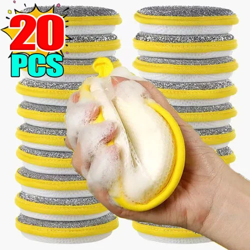 압축 셀룰로오스 스폰지, 스크래치 방지, 천연 접시 스폰지, 양면 셀룰로오스, 주방, 욕실, 차량용 식기 세척 닦이 