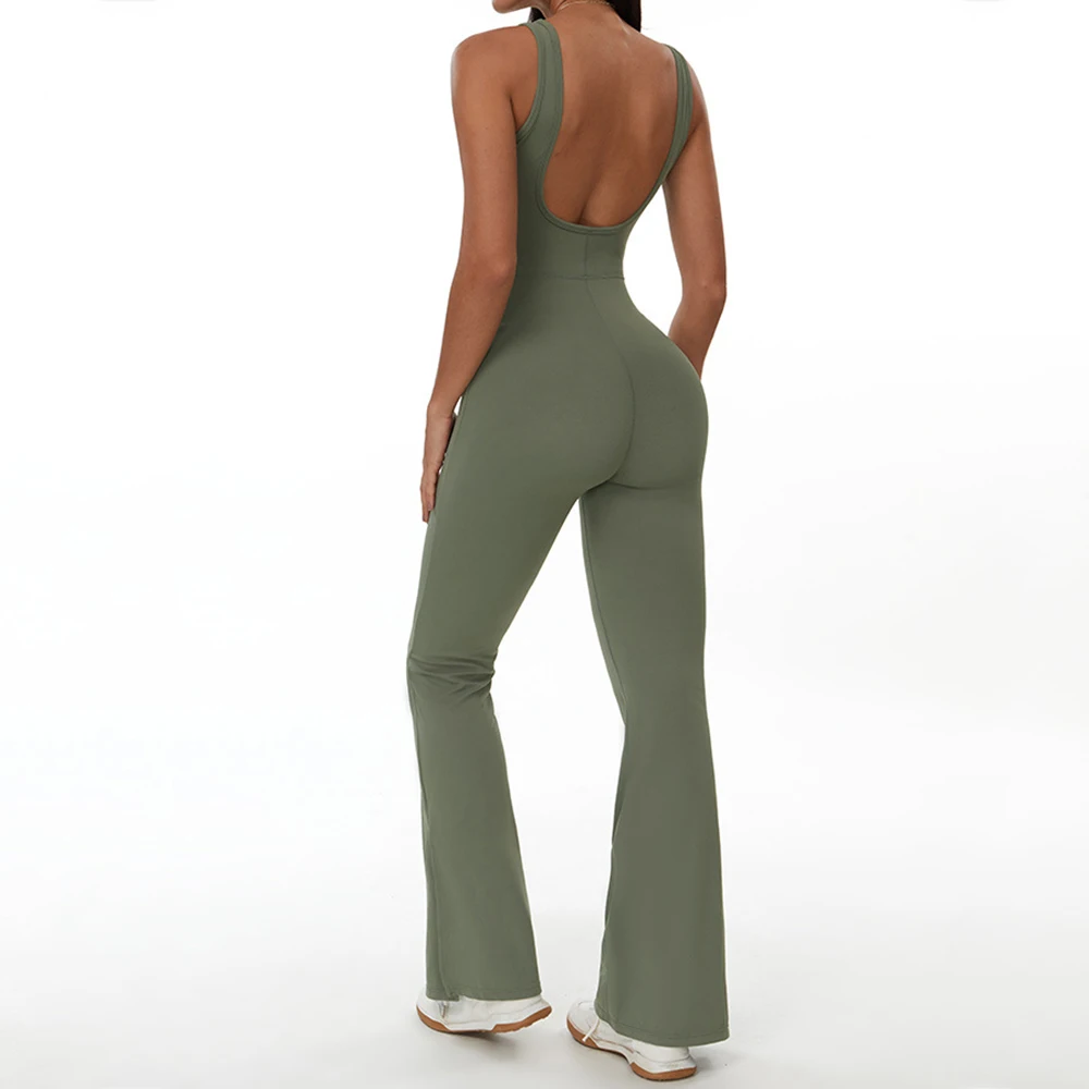 Sexy Back Jumpsuit Gym Set Women Yoga Suit Tracksuits Women Sports Jumpsuit Workout Rompers Stretch Fitness Training Bodysuits