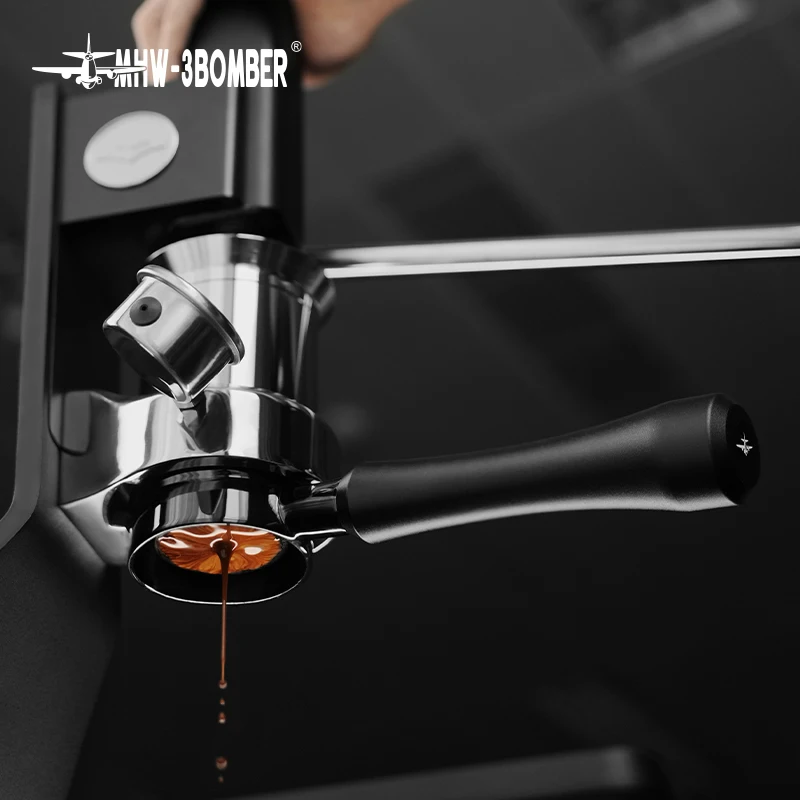 

MHW-3BOMBER Espresso Bottomless Portafilter for Breville/Gaggia/Delonghi/Lamarzocco/E61 Coffee Machine with Coffee Filter Basket