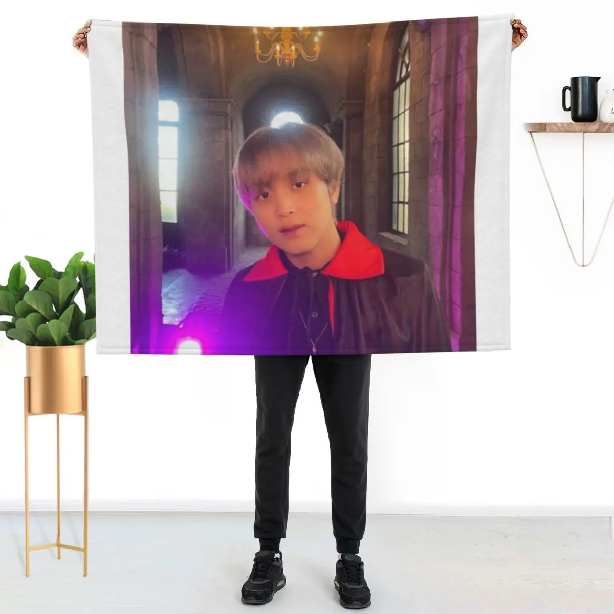 vampire haechan Throw Blanket Shaggy Single Retros Soft Plaid decorative funny gift Blankets