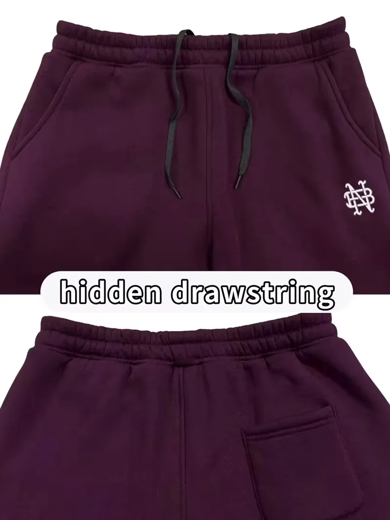 High Street Y2K Hosen Herren Freizeithosen Hoodie-Sets Streetwear Gerade Sweathosen Lockerer Bestickter Hoodie Paar Trendiger Anzug – Detail 25