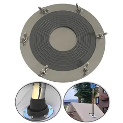 Stove Jack Heat Resistant Roof Jack Pipe Boot Flue Flashing, Wood Burner Flue Pipe Fitting Round Base, Roof Pipe Flashing