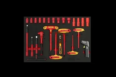25 buah 10mm lengan isolasi dan t-wrench tempat alat lengan