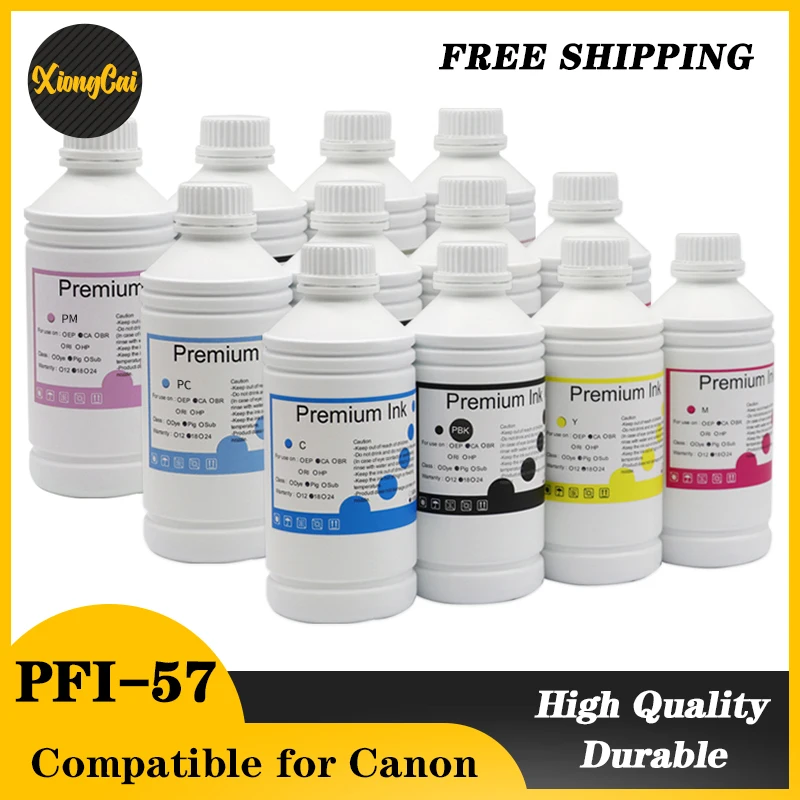 

1000ML Pigment Ink PFI-57 PFi 57 pfi57 Refill ink for Canon image PROGRAF Pro 520 Pro540 Pro540s Pro560s Printer Pigment Ink