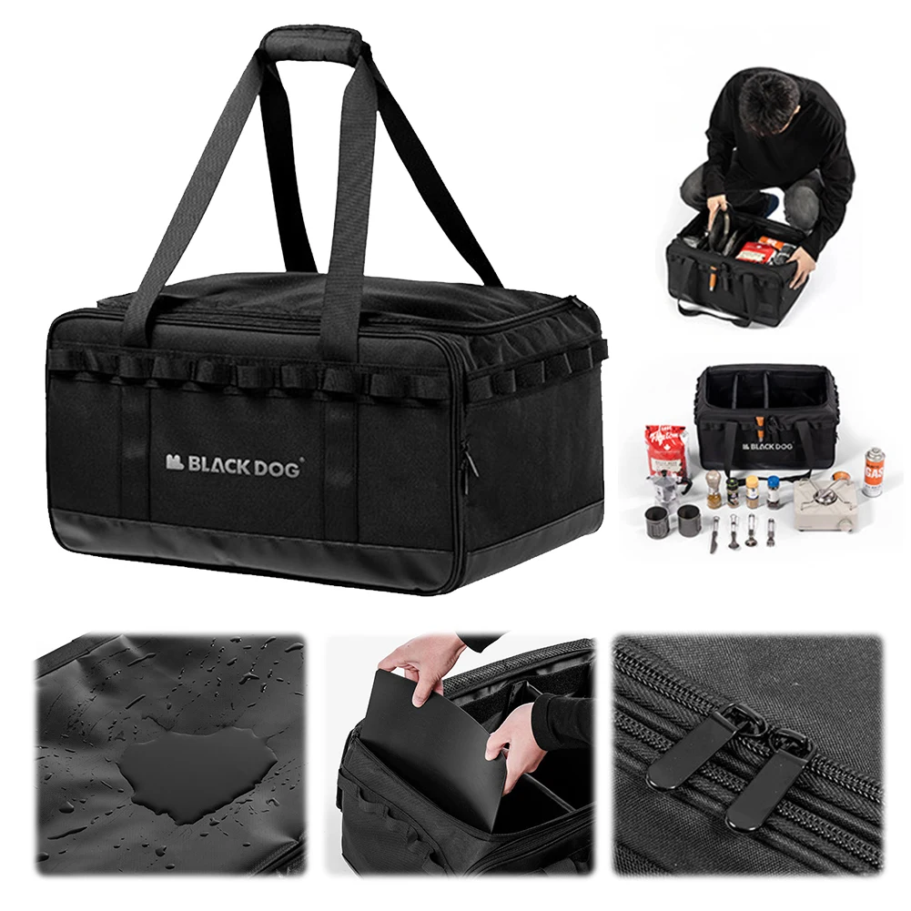

30L Camping Storage Bag 300D Oxford Cloth Outdoor Travel Organizer Adjustable Partition Camping Equipment Bag for Camping Hiking