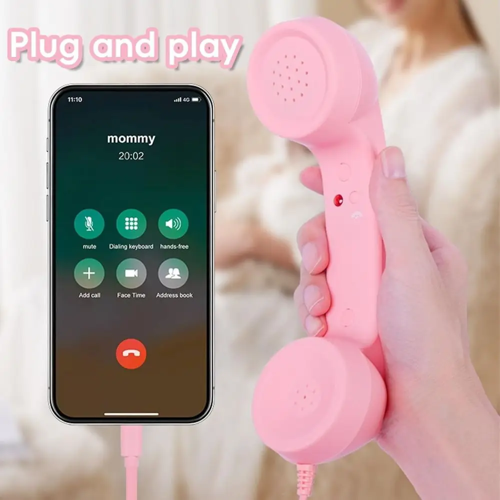 with Microphone Phone Handset Telephone Style Black Color Landline Handle Receiver Wireless Bluetooth Telephone Handset
