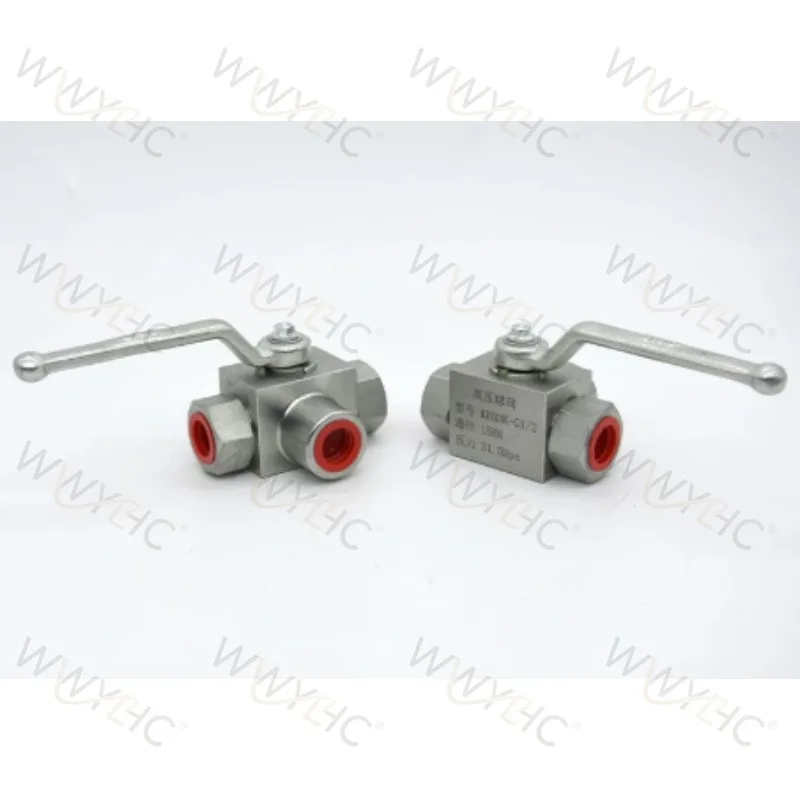 Suitable for KHB3K L-Type 2 Position 3 Way Hydraulic Ball Valve High Pressure Metric & Imperial Female Thread 4
