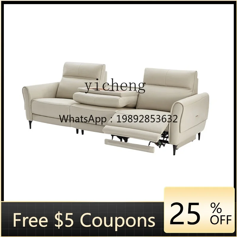 

ZTqh New Upgrade Zero Wall Living Room Furniture Overturned Leather Sofa Electric Sofa