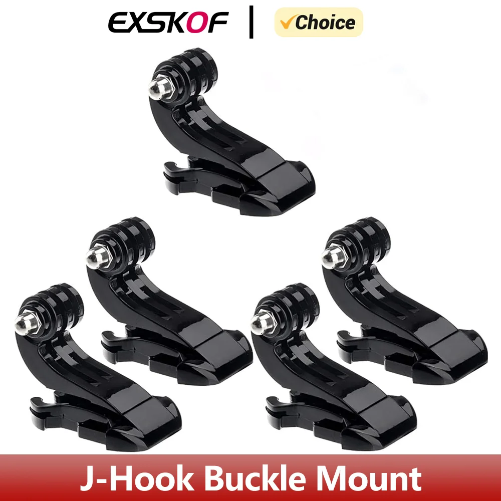 J-Hook Buckle Mount J Hook Helmet Adapter For GoPro Hero 12 11 10 9 8 7 SJCAM Insta360 X2 X3 DJI Osmo Action Camera Accessories