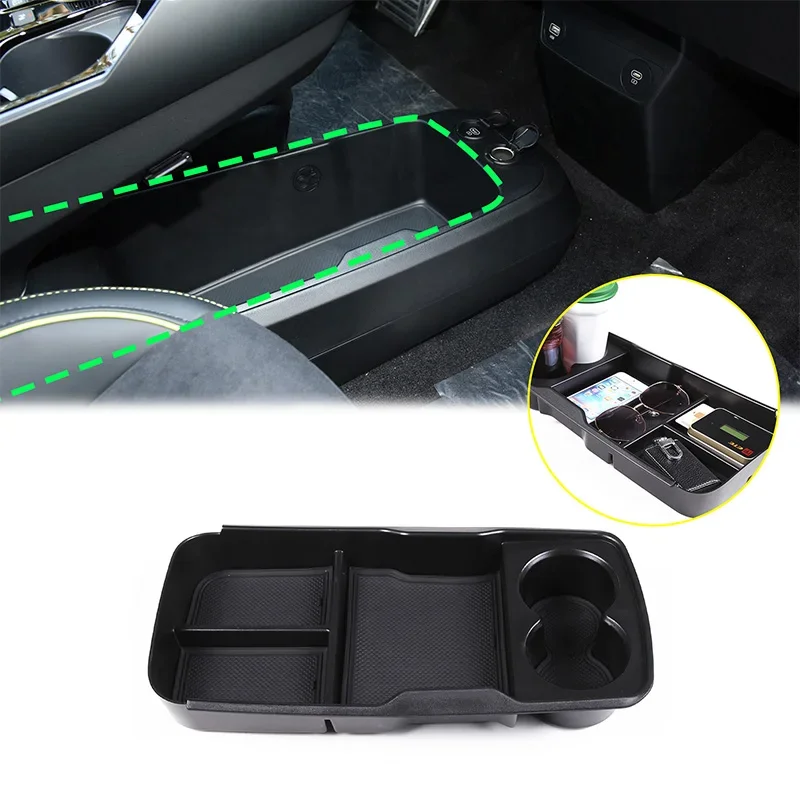 

For Kia EV6 2021-2024 ABS water cup holder storage box under car center console interior modification accessories