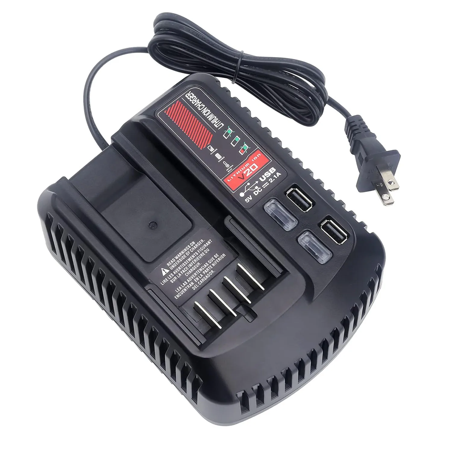 2.0A 20V Charger Replacement for Craftsman 20V Max Battery Charger CMCB104, Compatible with Craftsman 20V Lithium Batteries CMCB101 CMCB204 CMCB202 CMCB201 CMCB209 CMCB205 CMCB102 CMCB100 Power Tool