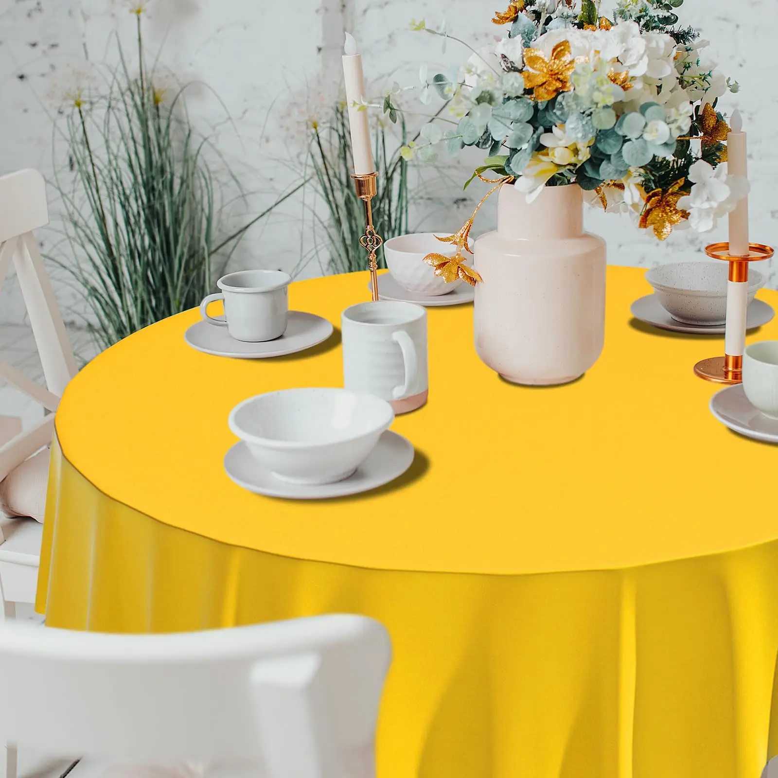 4 Pack Premium Disposable Plastic Tablecloth 84