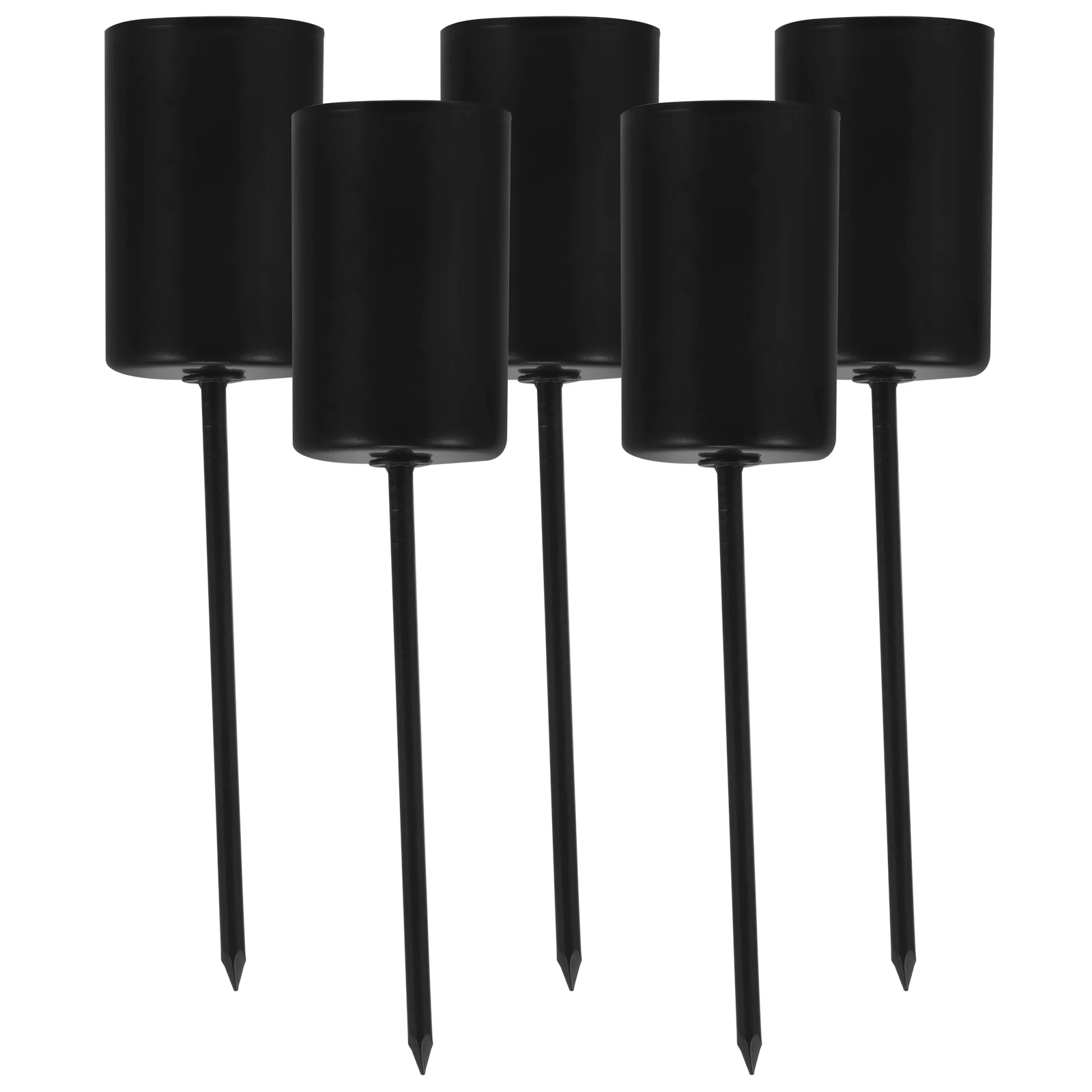 

5pcs Holder Insert Cup With Spike Christmas Decor Tabletop Xmas Tree Party Metal Taper Candlestick Candle Holders Christmas