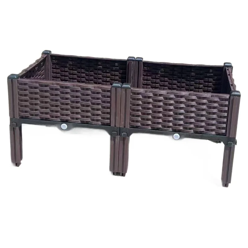 

Многофункциональный ящик для растений, утолщенный прямоугольный цветочный горшок из пластика, комбинированный горшок для овощей из полимерной смолы, длинный цветочный ящик для балкона.