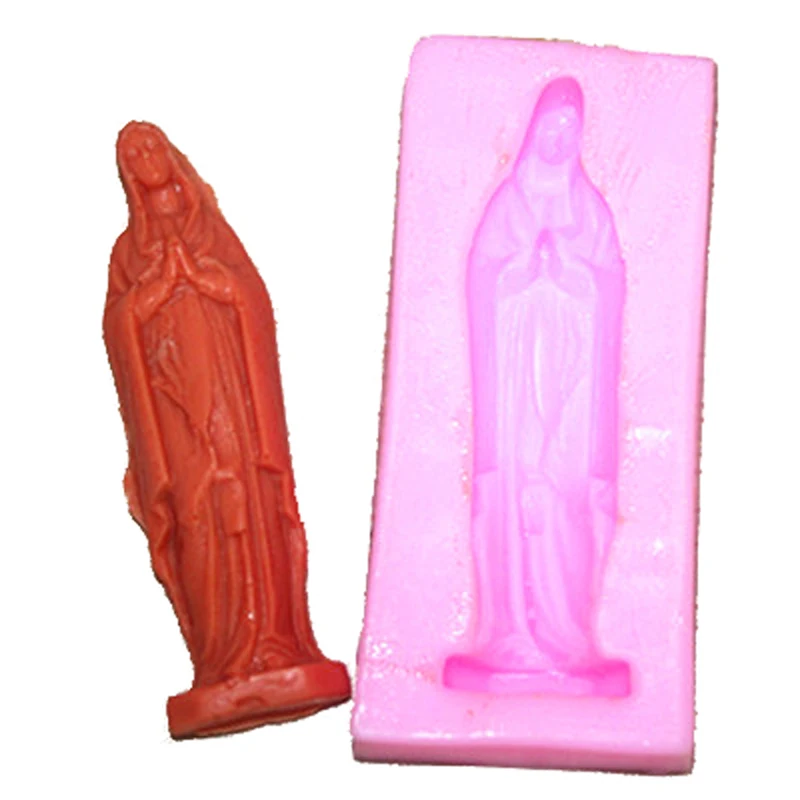 Mother's Day Virgin Mary cooking tools fondant DIY cake silicone moulds chocolate baking decoration candy Resin craft