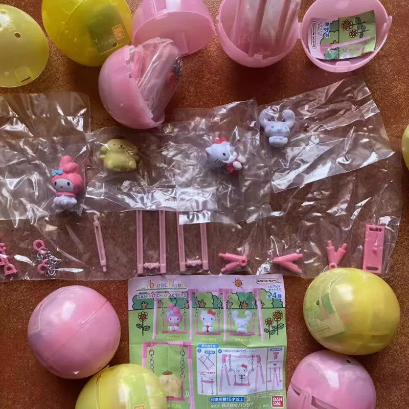 

Sanrio Cinnamoroll Melody Pom Pom Purin Hello Kitty Swing Gashapon Капсульные игрушки Фигурки Милый настольный орнамент Детские подарки