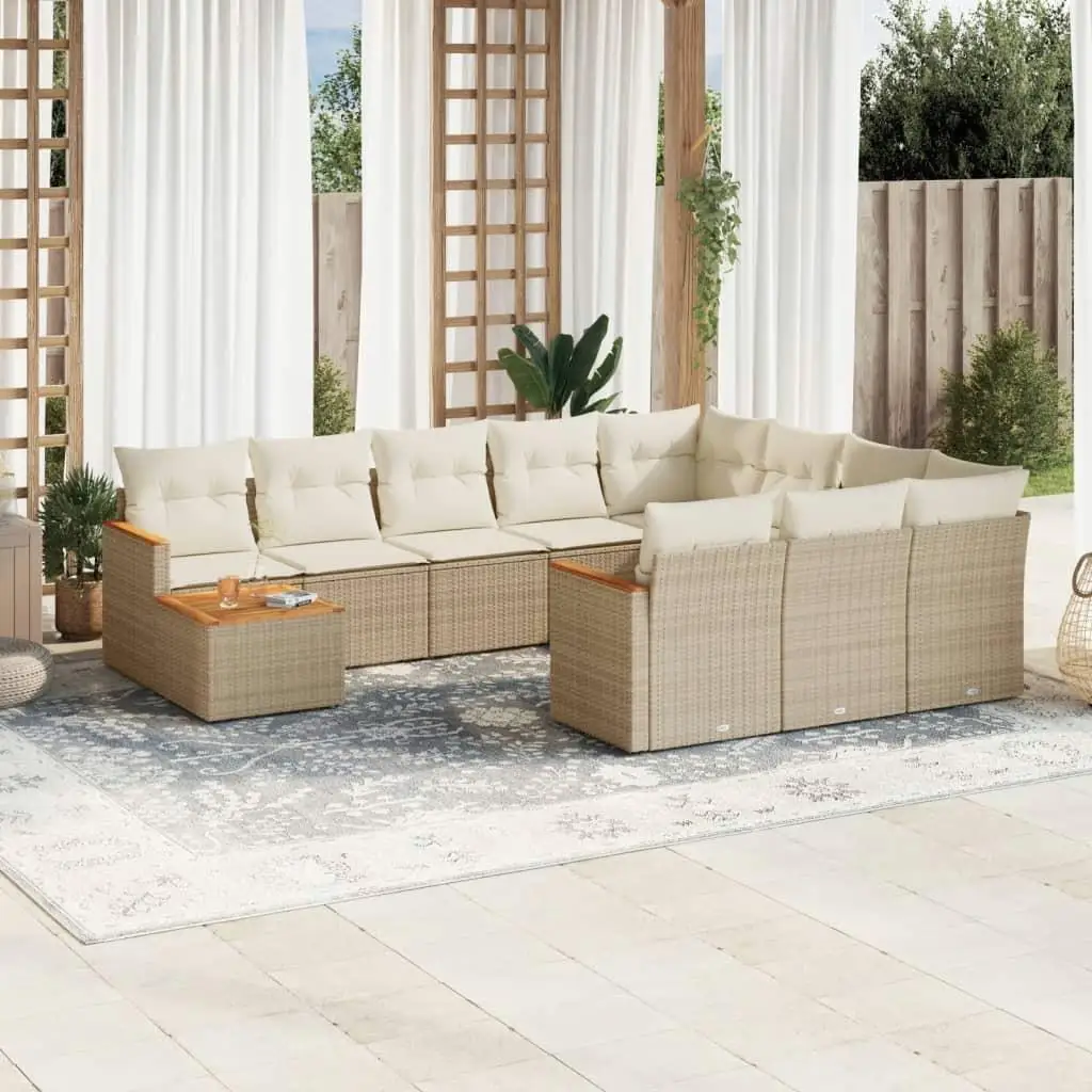 

Cozy Beige and Cream White Garden Sofa Set for Outdoor Relaxation Cushioned Seating Experience