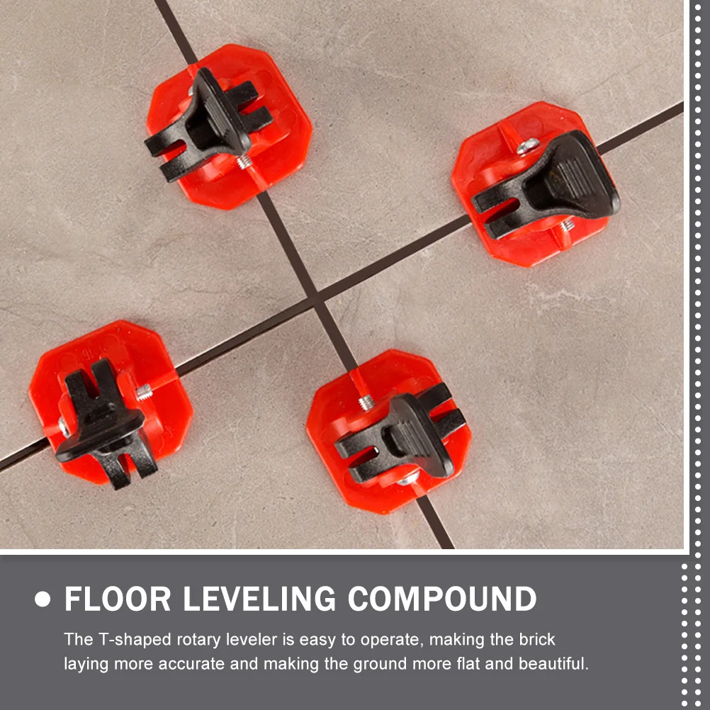 50 قطعة من مشابك تسوية البلاط القابلة للتعديل على شكل حرف T، فواصل قابلة لإعادة الاستخدام لمجموعة أدوات التثبيت الاحترافية المسطحة #6