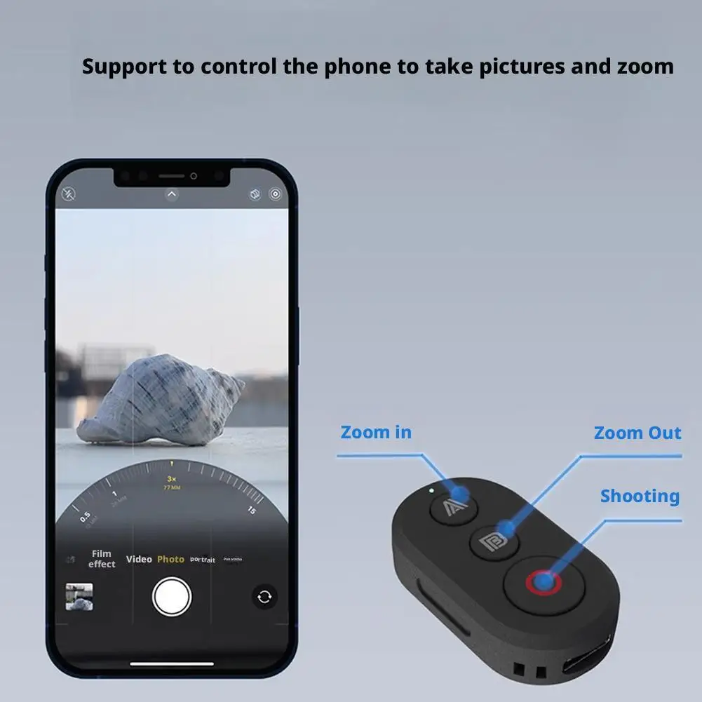 B63B Wireless Remote Control with Wrist Strap for Insta360 X2/X3/X4/Go3/S/ACE Pro/Pro2 & Gopro 8-13 Series Action Camera ﻿