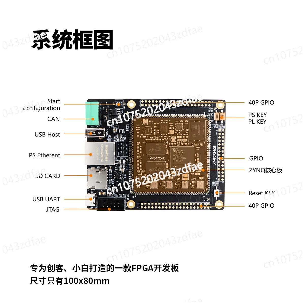 

Плата разработки основной платы MicroPhase XILINX FPGA ZYNQ ARM 7010/7020/7000