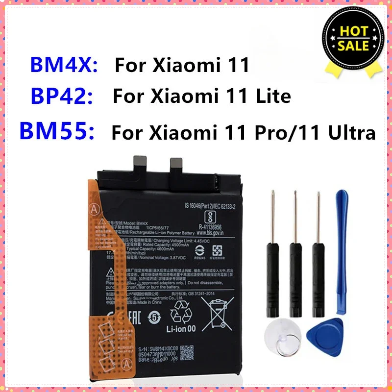 

BP42 BM4X BM55 For Xiaomi Battery BP42 BM4X BM55 For Xiaomi 11 11lite/pro/ultra Replacement Bateria Mobile Phone Batteries