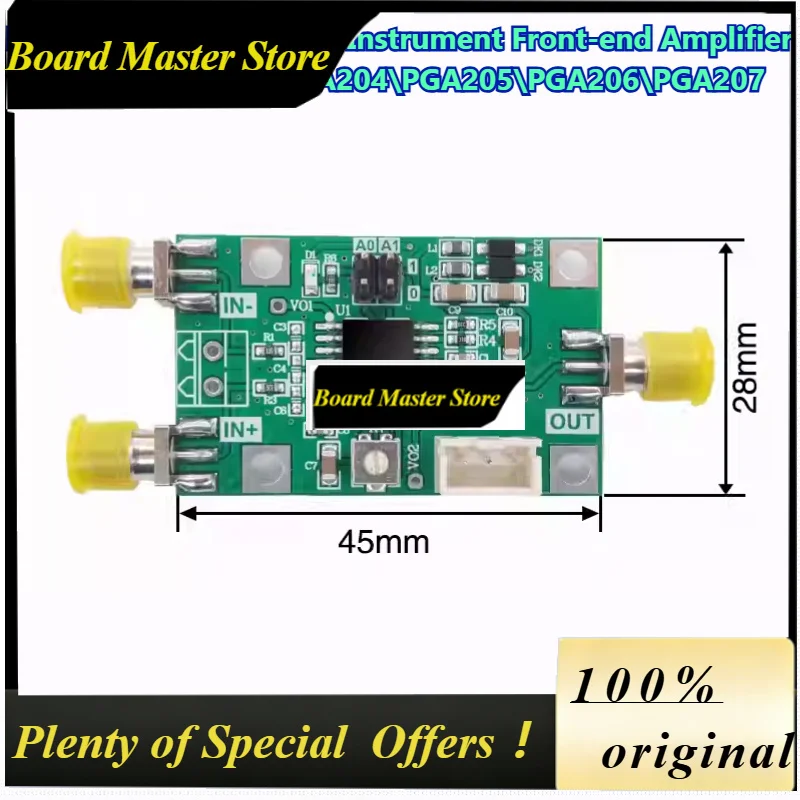 BoMaSPGA204/205/206/207 Instrumentation Operational Amplifier PGA Precision Microvolt/Millivolt High Gain Amplifier KDT2045AMP-0