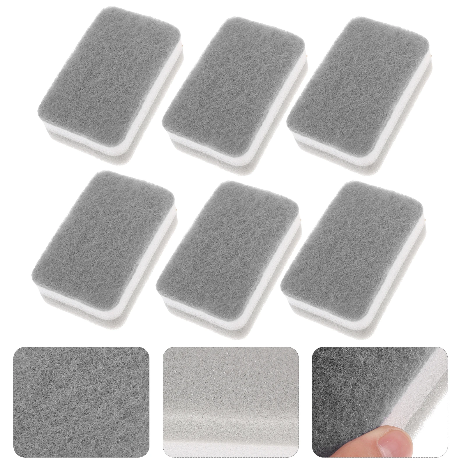 

15 Pcs Scouring Pad Dish Cleaning Washing up Scrubber Camping Sponge Grey White Scrubbing Kitchen Pot Sponges