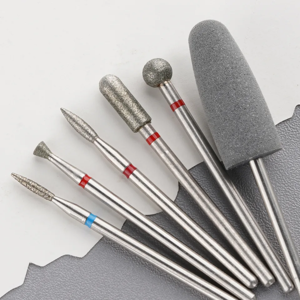 Set de 6 Limas de Diamante para Uñas, Cabezal de Pulido para Cutículas, Piedra de Moler Eléctrica para Manicura, para Remover Acrílico 3