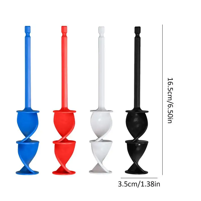 4PCS Epoxy Mixing Stick Paint Stirring Rod Putty Cement Paint Mixer Attachment With Drill Chuck For Epoxy Resin Latex Oil Paint