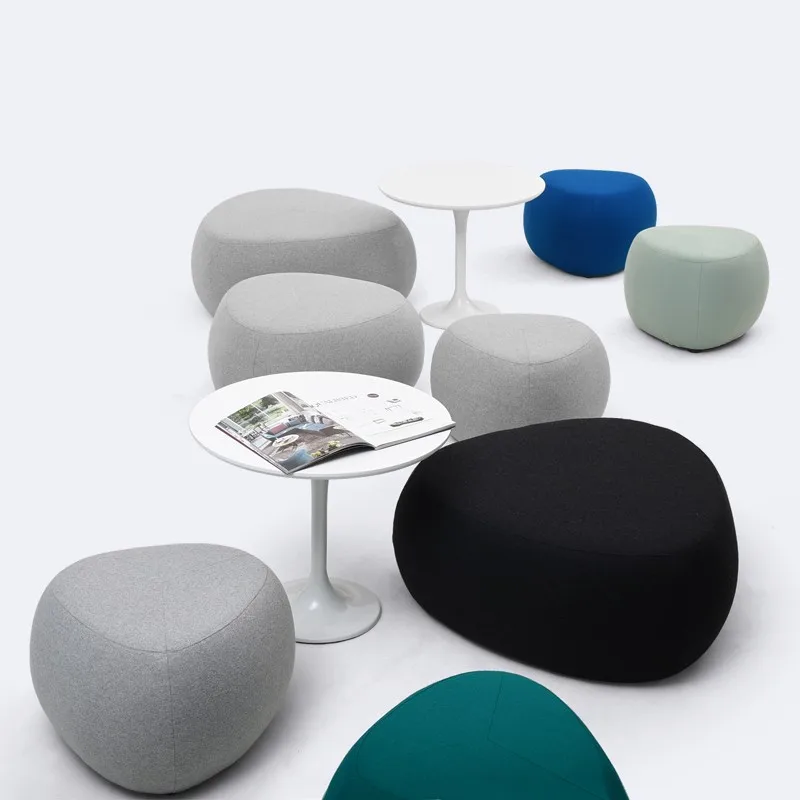 

Pebble Fabric Sofa Pier Scandinavian Wabi-sabi Style Stool Creative Sitting Pier Small Pier Simple Short Stools