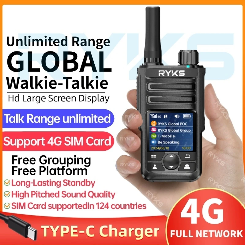 Walkie Talkie GPS No distance limit Intercom Long standby Portable More than 5000KM 4G 5G