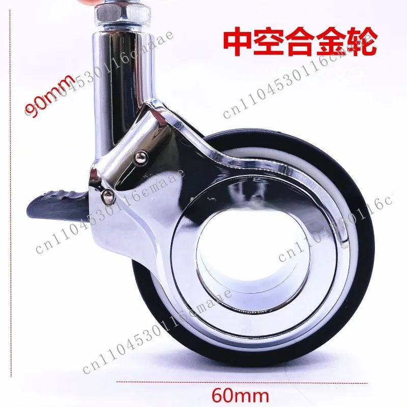 2.5 Inch Silent Universal Wheel with Brake Coffee Table Crib Flat Caster Furniture Bedside Cabinet Roller Cart Wheel