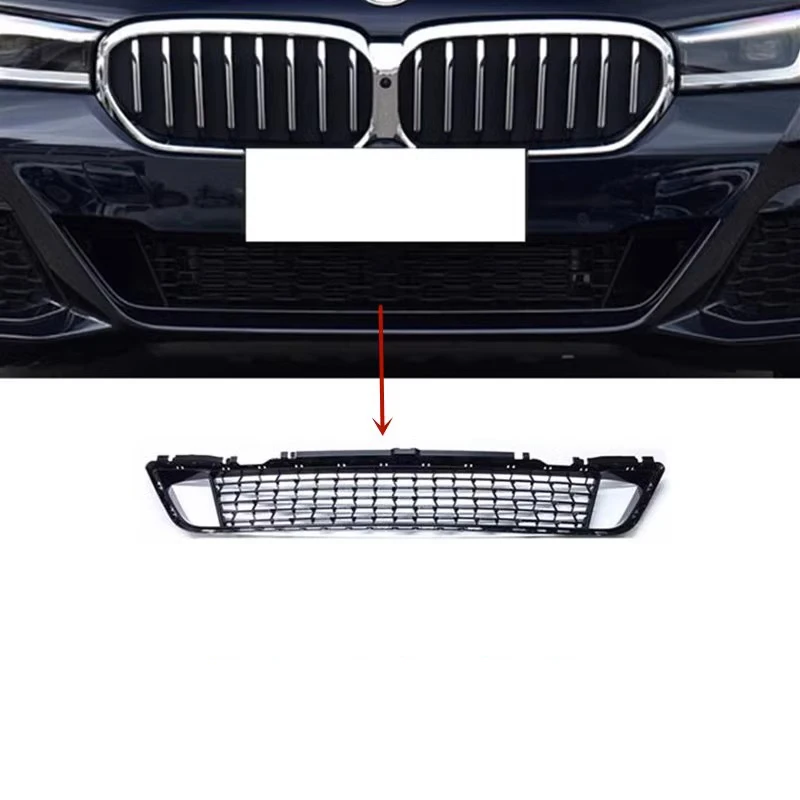 Car Front Lower Bumper grille grill Fog Light Cover Frame for BMW G30 525i 530i 540i Black Trim