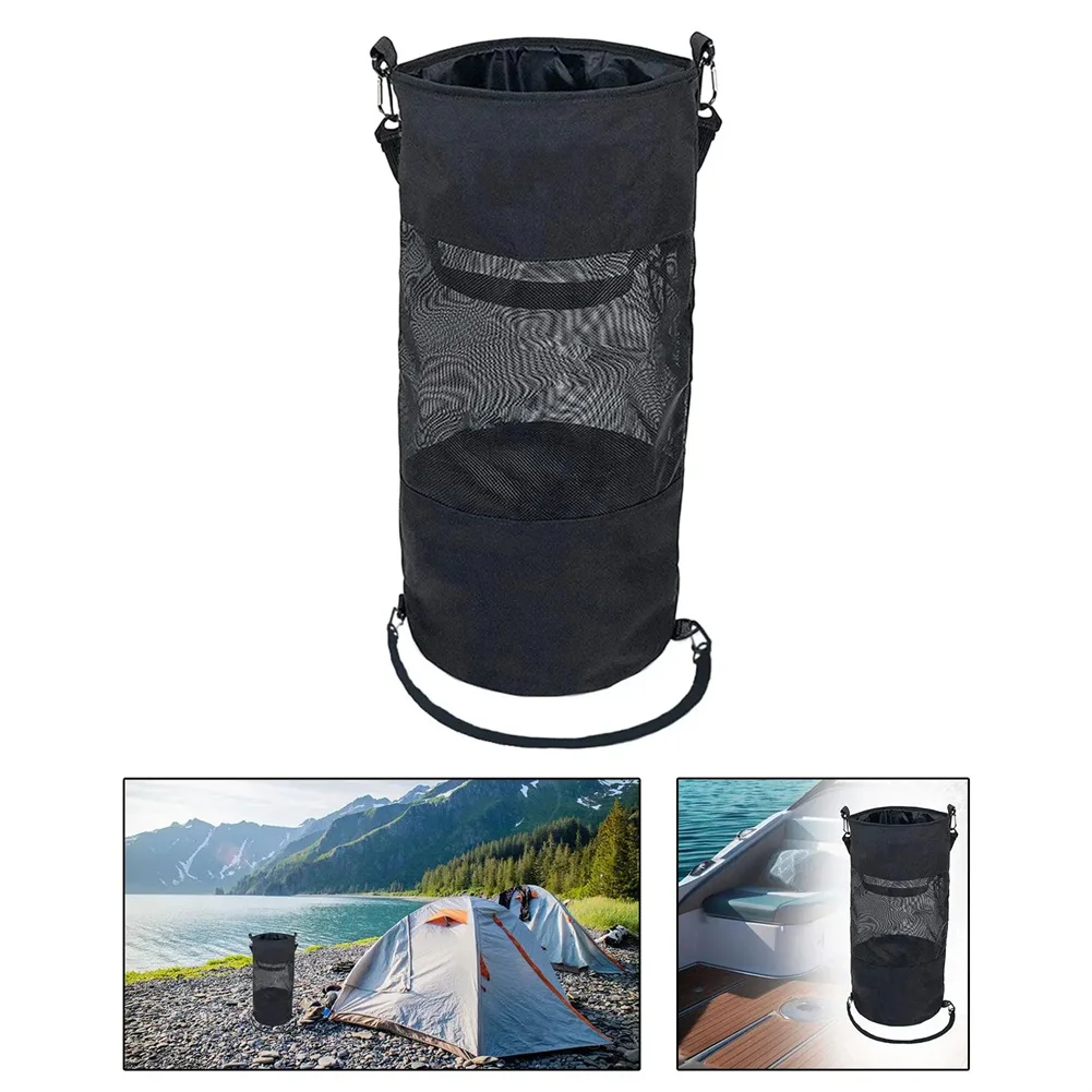 

Portable Mesh Trash Bag, Collapsible Garbage Bags Drawstring Closure Large Capacity Trash Can, Lightweight Bin Bag For Boat