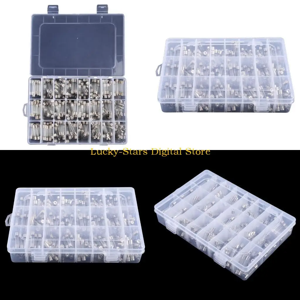 

T3EE 24 Valus 6x30mm Glass 0.1A-30A Fast Blow Glass Fuses Assortment 240PCS