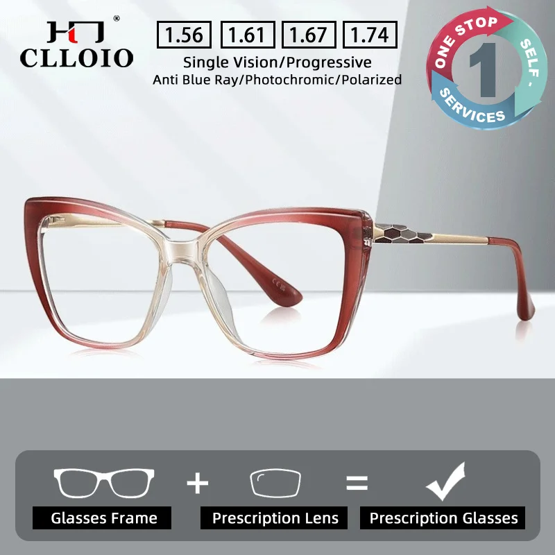 clloio-ファッション耐久性のある処方眼鏡-ブルーライトカット-反射防止-近視眼鏡-カスタム累進多焦点リーディングアイウェア