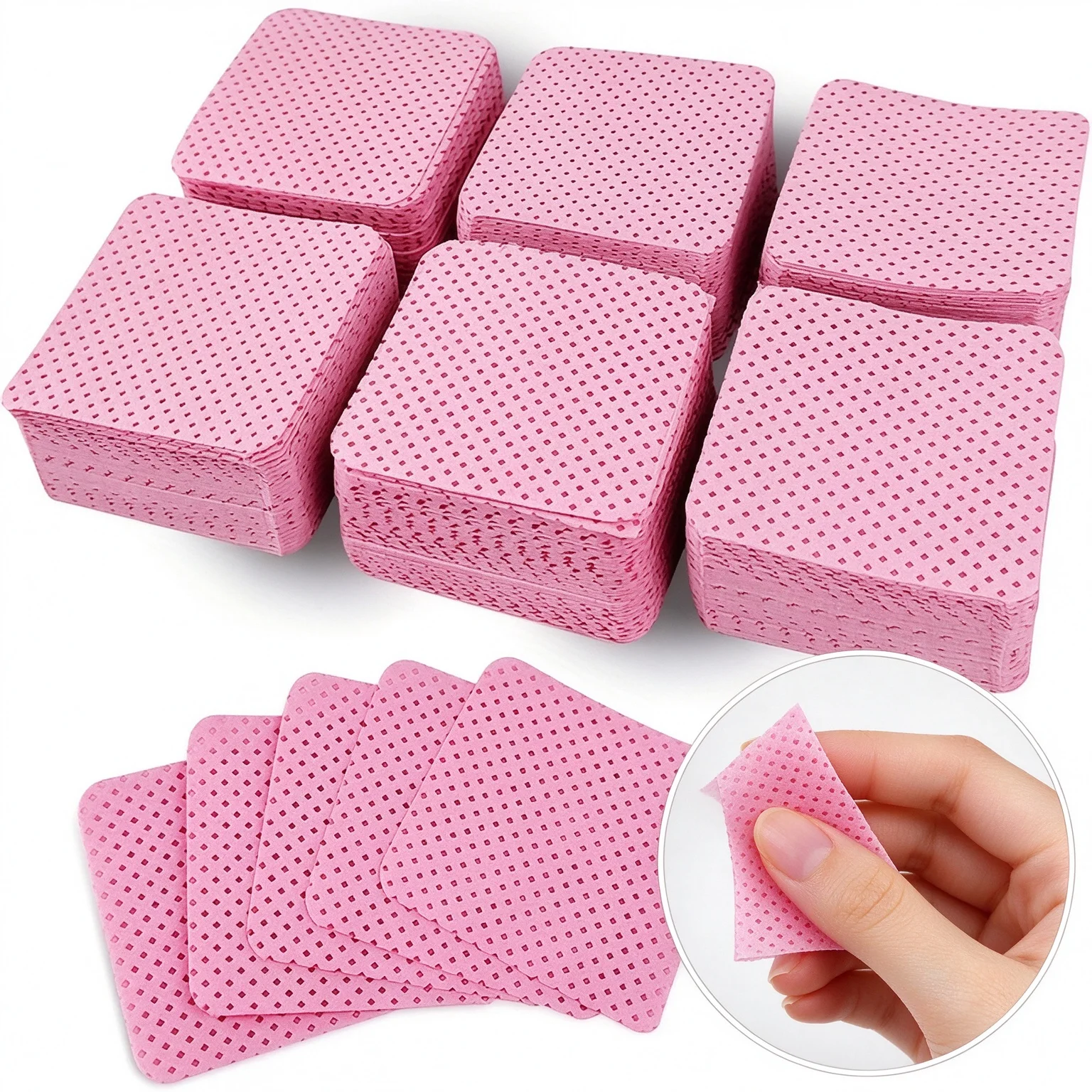 50Pcs Lint Free Nail Wipes Super Absorbent Nail Wipes for Removing Gel Polish Eyelash Extensions and Nail Preparation