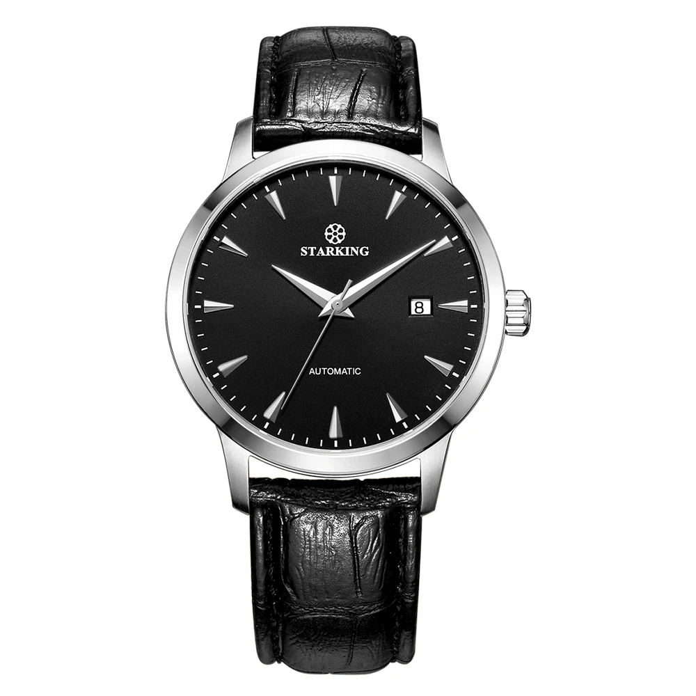 STARKING Automatic Mechanical Watch Business Sport Waterproof Sapphire Men's Wristwatch Stainless Steel Watch with Date Display