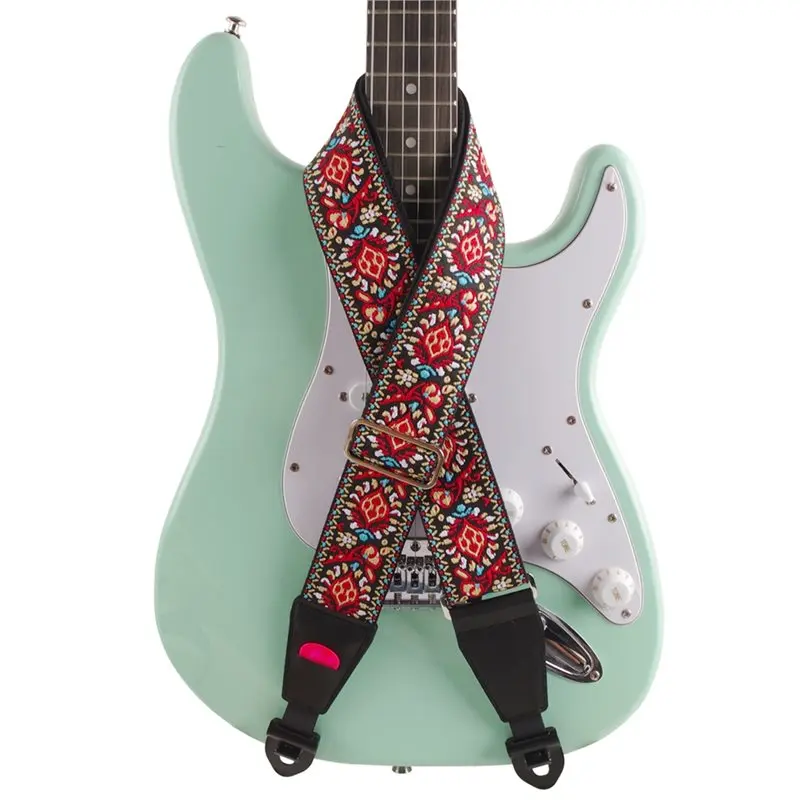 ABKG Schultergurte für Akustikgitarre, bestickter Gurt für Akustikgitarre/bestickter Gurt für E-Gitarre, Gitarrenzubehör