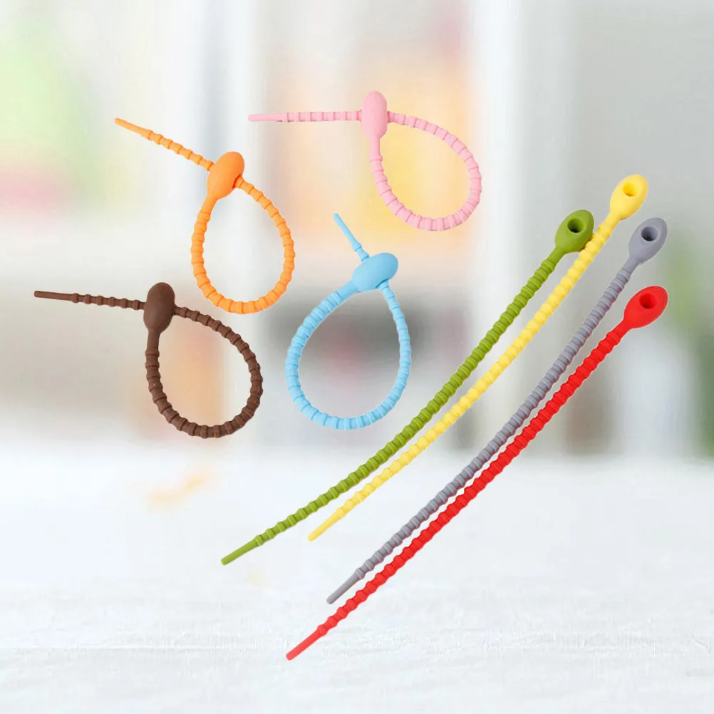 

20 шт. силиконовых держателей-фиксаторов для проводов, органайзер для кабелей компьютера, MP3, USB, предотвращающий спутывание, ассорти