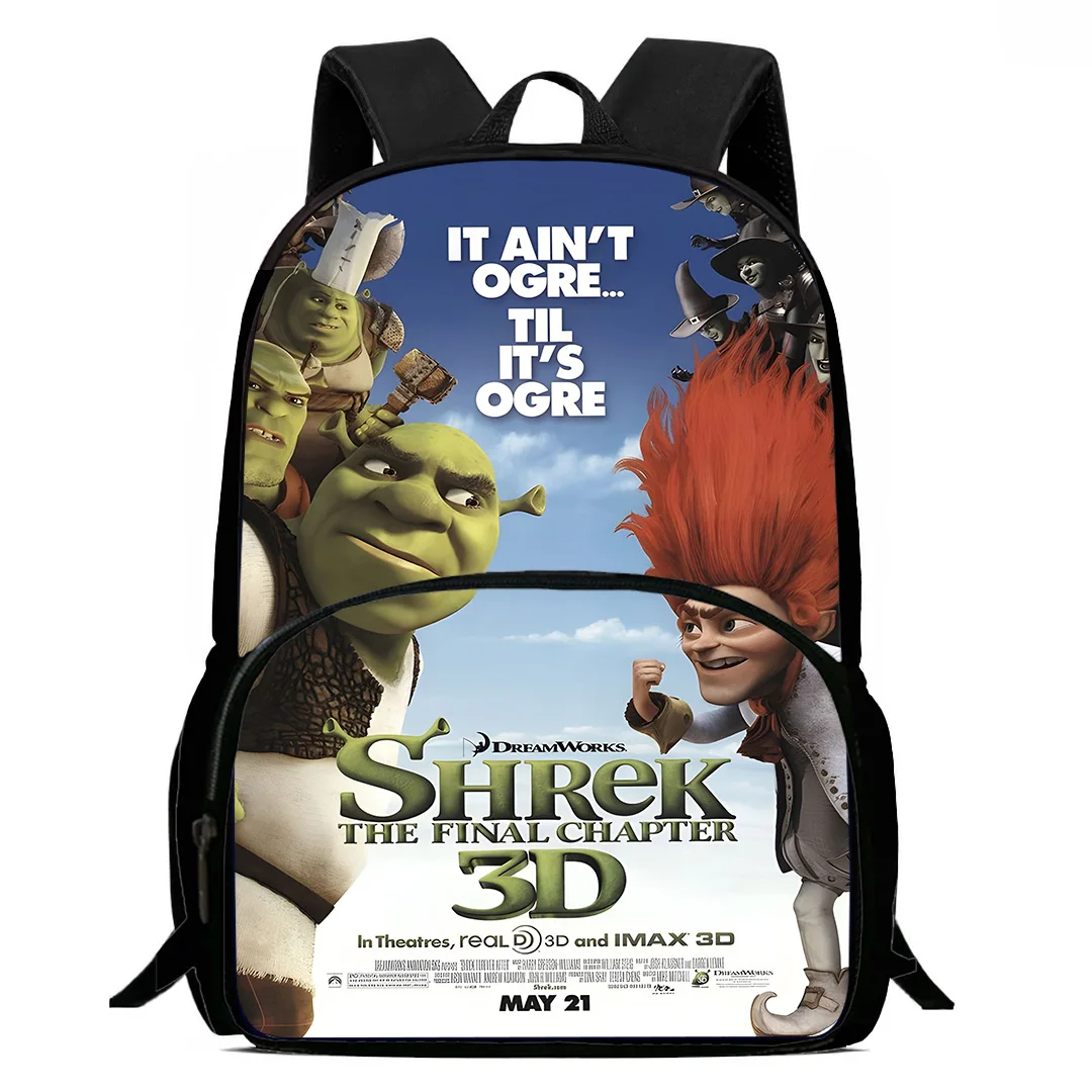 Kids Backpacks Anime For S-Shreks Boys and Girls Student Birthday Gift Child School Bags Large Capacity Camping Durable Rucksack