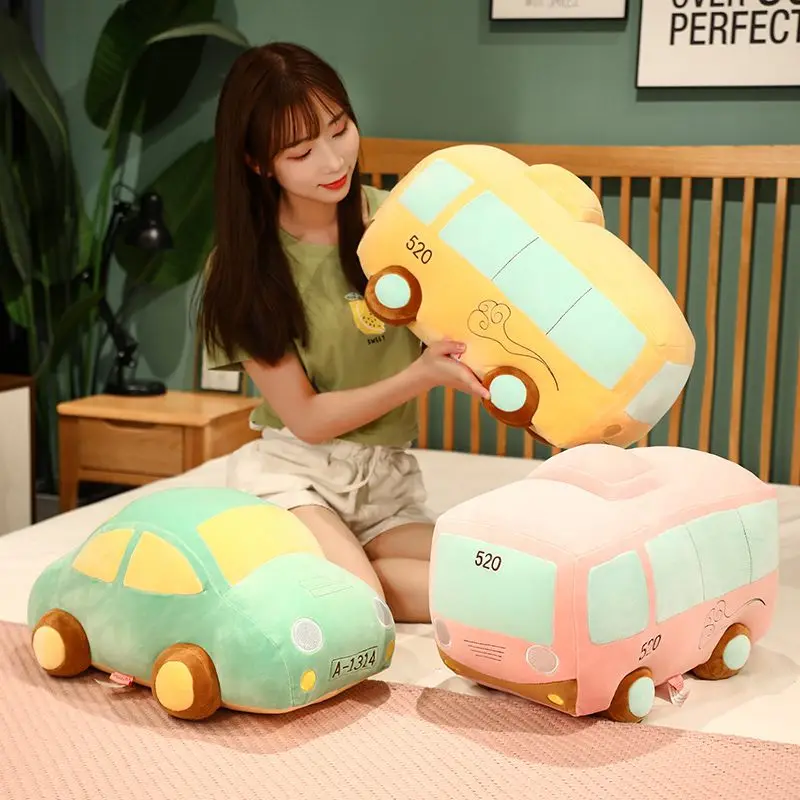 30Cm-60Cm Leuke Kids Cars Model Knuffels Kinderen Voor Kinderen Jongens Kawaii Auto Vorm Kussen kussen Verjaardagscadeautjes