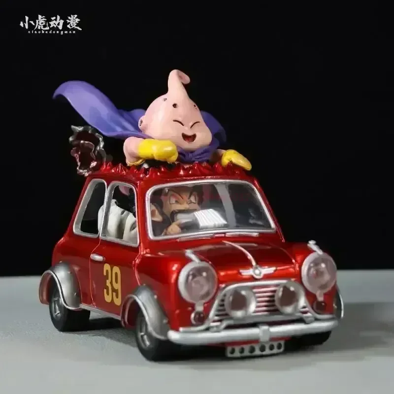 Figuras de Dragon Ball Z, Buu Majin, Satan, Anime, Fat Buu, Mr. Satan, con coche, juguetes, regalos, novedad, 15cm